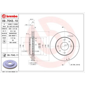 BREMBO Brzdový kotouč větraný Ø256mm 09.7043.11_thumb2