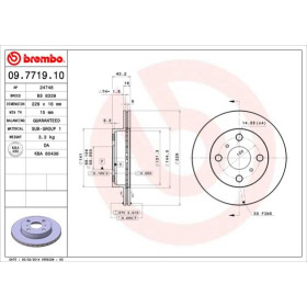 BREMBO Brzdový kotouč větraný Ø229mm 09.7719.10_thumb2