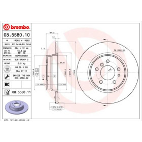 BREMBO Brzdový kotouč plný Ø324mm 08.5580.11_thumb2