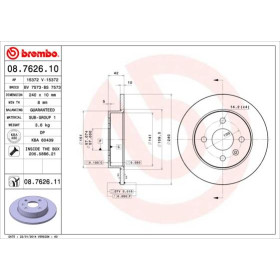 BREMBO Brzdový kotouč plný Ø240mm 08.7626.11_thumb2