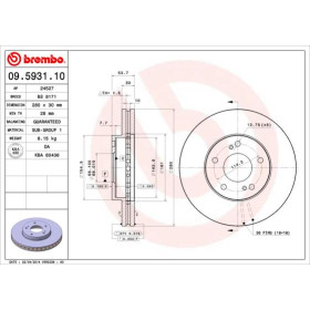 BREMBO Brzdový kotouč větraný Ø280mm 09.5931.10_thumb2