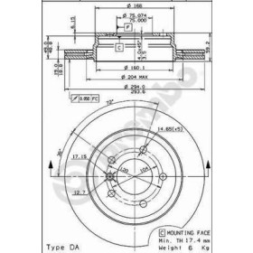 BREMBO Brzdový kotouč větraný Ø281mm 09.7720.11_thumb2