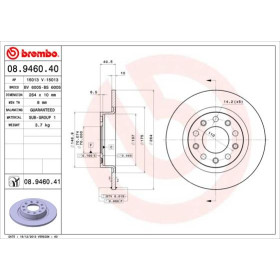 BREMBO Brzdový kotouč plný Ø264mm 08.9460.41_thumb2