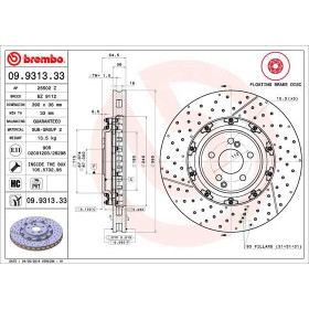 BREMBO Brzdový kotouč Brzdový kotouč dvoudílný Ø390mm 09.9313.33_thumb2