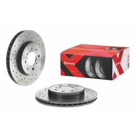 BREMBO Brzdový kotouč děrované/vnitřně chladené Ø262mm 09.5509.1X_thumb2