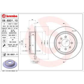 BREMBO Brzdový kotouč plný Ø290mm 08.6931.11_thumb2