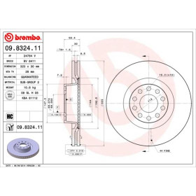 BREMBO Brzdový kotouč větraný Ø323mm 09.8324.11_thumb2