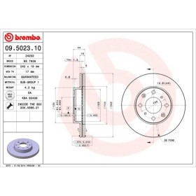 BREMBO Brzdový kotouč větraný Ø242mm 09.5023.10_thumb2