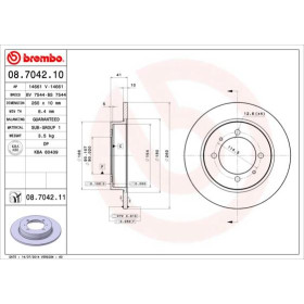 BREMBO Brzdový kotouč plný Ø260mm 08.7042.11_thumb2