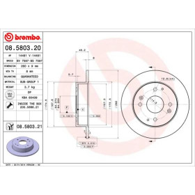 BREMBO Brzdový kotouč plný Ø260mm 08.5803.21_thumb3