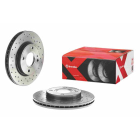 BREMBO Brzdový kotouč děrované/vnitřně chladené Ø258mm 09.A968.2X_thumb2