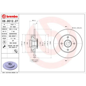 BREMBO Brzdový kotouč plný Ø249mm 08.9512.27_thumb2