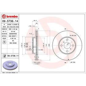 BREMBO Brzdový kotouč větraný Ø255mm 09.5736.11_thumb2