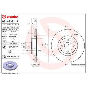 BREMBO Brzdový kotouč větraný Ø284mm 09.4939.11_thumb3