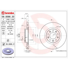 BREMBO Brzdový kotouč větraný Ø292mm 09.9366.21_thumb3