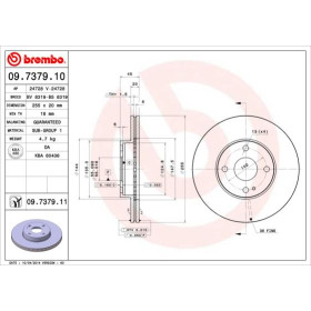 BREMBO Brzdový kotouč větraný Ø255mm 09.7379.11_thumb3