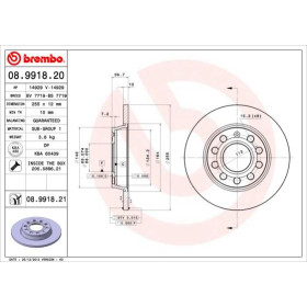 BREMBO Brzdový kotouč plný Ø255mm 08.9918.21_thumb2