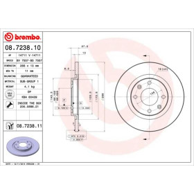 BREMBO Brzdový kotouč plný Ø266mm 08.7238.10_thumb2