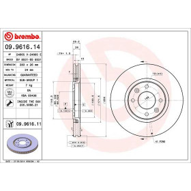 BREMBO Brzdový kotouč větraný Ø283mm 09.9616.11_thumb2