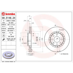 BREMBO Brzdový kotouč větraný Ø256mm 09.5148.24_thumb2