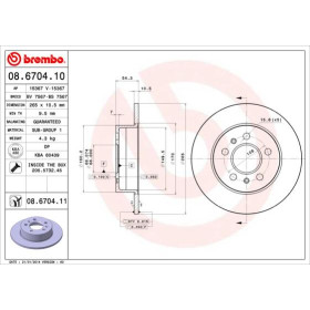 BREMBO Brzdový kotouč plný Ø265mm 08.6704.11_thumb3