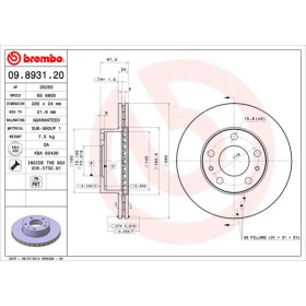 BREMBO Brzdový kotouč větraný Ø280mm 09.8931.21_thumb2