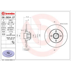 BREMBO Brzdový kotouč plný Ø238mm 08.5834.27_thumb2