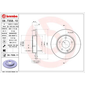 BREMBO Brzdový kotouč plný Ø260mm 08.7358.11_thumb2