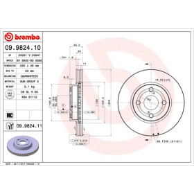 BREMBO Brzdový kotouč větraný Ø255mm 09.9824.11_thumb3