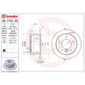 BREMBO Brzdový kotouč plný Ø258mm 08.7724.20_thumb2