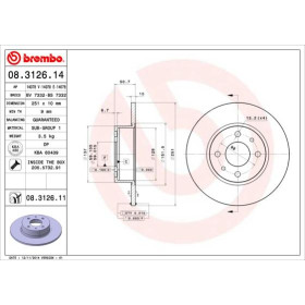 BREMBO Brzdový kotouč plný Ø251mm 08.3126.11_thumb2