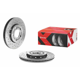 BREMBO Brzdový kotouč děrované/vnitřně chladené Ø256mm 09.7011.1X_thumb2