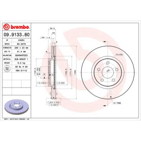 BREMBO Brzdový kotouč větraný Ø280mm 09.9133.80_thumb2