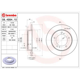 BREMBO Brzdový kotouč plný Ø289mm 08.4994.10_thumb2