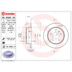 BREMBO Brzdový kotouč plný Ø258mm 08.9580.20_thumb2