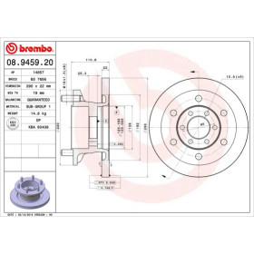 BREMBO Brzdový kotouč plný Ø290mm 08.9459.20_thumb2