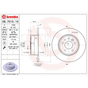 BREMBO Brzdový kotouč plný Ø286mm 08.7015.10_thumb2