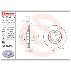 BREMBO Brzdový kotouč větraný Ø239mm 09.6799.11_thumb3