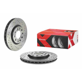 BREMBO Brzdový kotouč děrované/vnitřně chladené Ø281mm 09.A721.1X_thumb2