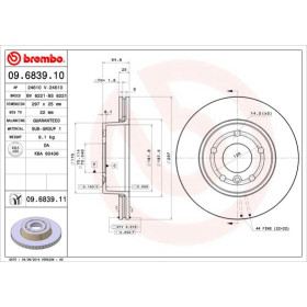 BREMBO Brzdový kotouč větraný Ø297mm 09.6839.11_thumb2