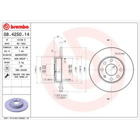 BREMBO Brzdový kotouč plný Ø236mm 08.4250.14_thumb2