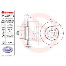 BREMBO Brzdový kotouč plný Ø262mm 08.6918.11_thumb2