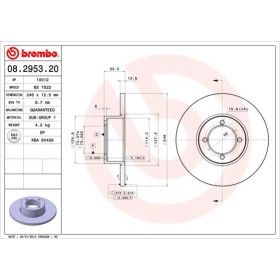 BREMBO Brzdový kotouč plný Ø246mm 08.2953.20_thumb2