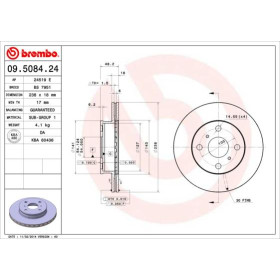 BREMBO Brzdový kotouč větraný Ø238mm 09.5084.24_thumb2