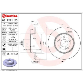 BREMBO Brzdový kotouč plný Ø290mm 08.7211.21_thumb2