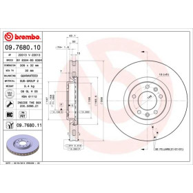 BREMBO Brzdový kotouč větraný Ø309mm 09.7680.11_thumb2