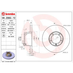 BREMBO Brzdový kotouč plný Ø281mm 08.2982.10_thumb2