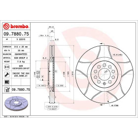 BREMBO Brzdový kotouč drazkovany Ø312mm 09.7880.75_thumb2