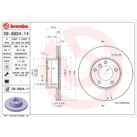 BREMBO Brzdový kotouč větraný Ø296mm 09.6924.11_thumb2