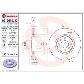 BREMBO Brzdový kotouč větraný Ø283mm 09.9619.11_thumb2